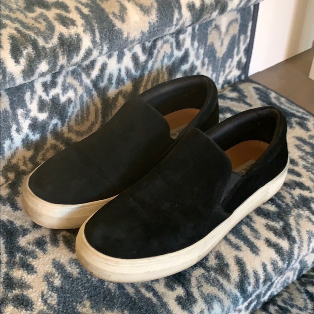 Black Suede Steve Madden Slip on Sneakers